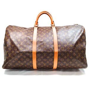 Louis Vuitton LV Boston Bag Keepall 60 Brown Monogram 599-073125